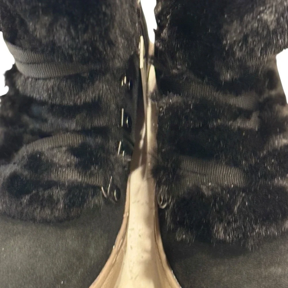 Cougar Women Waterproof Black Suede Fur Winter‎ Boots Size 6